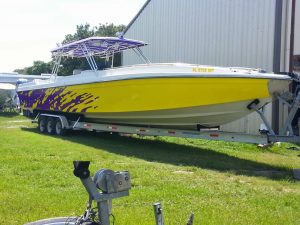 Custom Color Change Boat Wrap